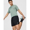 Nike Men’s Form Dri-FIT 5″ Workout Shorts; Unlined Training Shorts(Black/White)