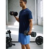 Nike Men’s Form Dri-FIT 9″ Workout Shorts; Unlined Training Shorts(Indigo Storm/Black)
