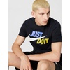 Nike Men’s Just Do It Sportswear T-Shirt(Black/Sapphire/Sail/Saffron Quartz)