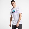 Nike Men’s Just Do It Sportswear T-Shirt(White/Spirit Teal/Atomic Violet/Black)