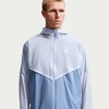 Nike Men’s Wind Runner Lightweight Full Zip UV Jacket(Hydrogen Blue/Work Blue/White)