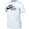 Nike Men’s Just Do It Sportswear T-Shirt(White/Spirit Teal/Atomic Violet/Black)