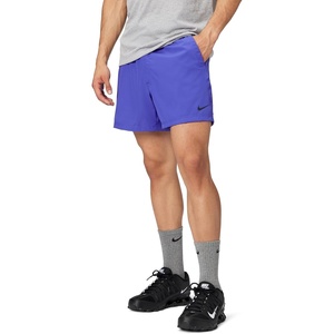 Nike Men’s Form Dri-FIT 5″ Workout Shorts; Unlined Training Shorts(Persian Violet/Black)