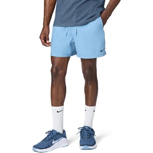 Nike Men’s Form Dri-FIT 5″ Workout Shorts; Unlined Training Shorts(Work Blue/Black)