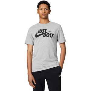 Nike Men’s Just Do It Sportswear T-Shirt(Dark Grey Heather/Black)