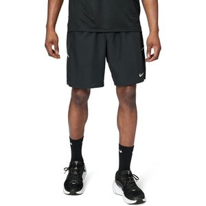 Nike Men’s Miler Dri-FIT 9″ Brief-Lined Running Shorts(Black/Black/Reflective Silver)