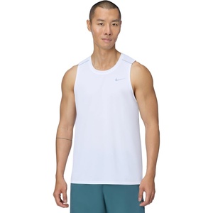 Nike Men’s Miler Dri-Fit Running Tank(White/Reflective Silver)