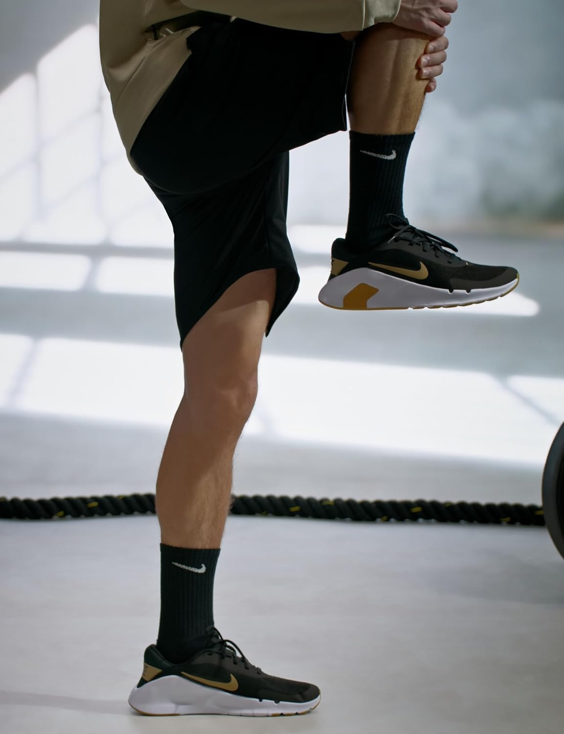 image:imageNike Mens Flex Train Workout ShoesBlackParachute BeigeWhite