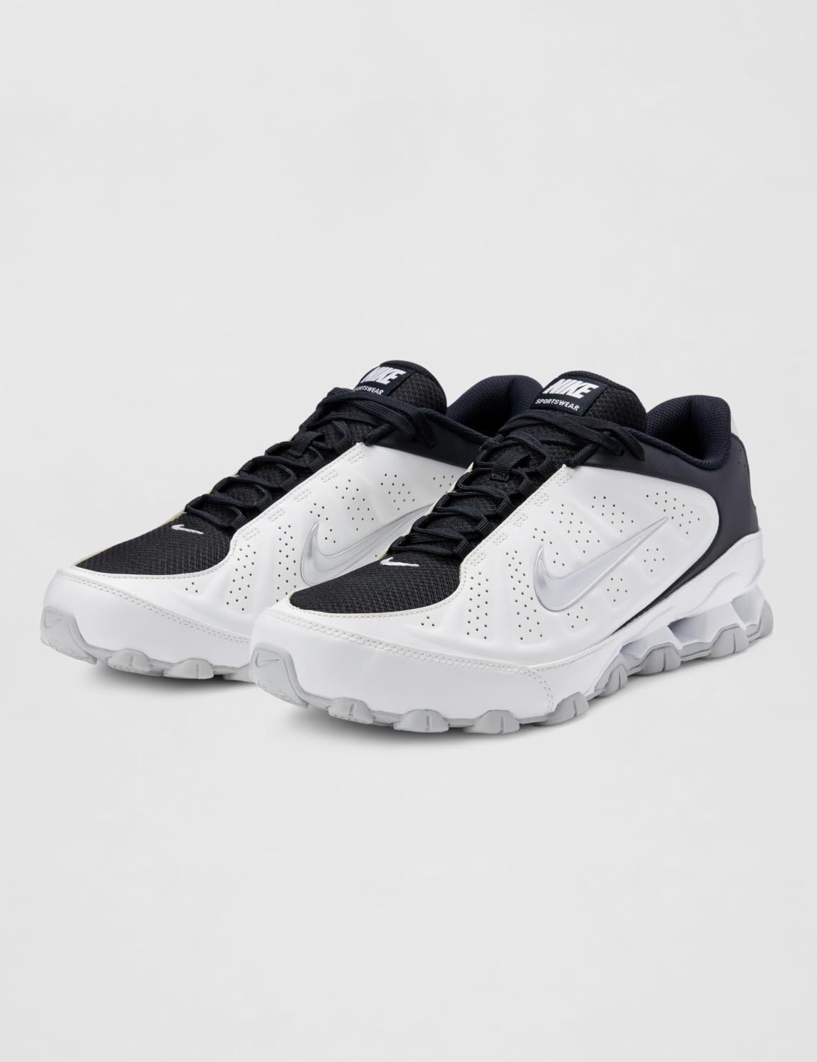 image:imageNike Mens Reax 8 SL Lifestyle ShoesSummit WhiteMetallic SilverBlack