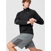 Nike Men’s Miler Dri-fit Uv Long-Sleeve Half Zip Running Top(Black/Reflective Silver)