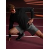 Nike Men’s Miler Dri-fit Uv Long-Sleeve Half Zip Running Top(Black/Reflective Silver)