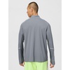 Nike Men’s Miler Dri-fit Uv Long-Sleeve Half Zip Running Top(Smoke Grey/Reflective Silver)
