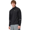 Nike Men’s Miler Dri-fit Uv Long-Sleeve Half Zip Running Top(Black/Reflective Silver)