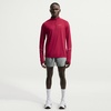 Nike Men’s Miler Dri-fit Uv Long-Sleeve Half Zip Running Top(Tough Red/Reflective Silver)
