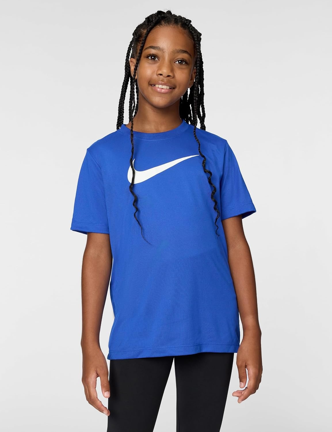 image:imageNike Big Kids Legend DriFIT TShirt Large Swoosh Logo Boys and GirlsGame Royal