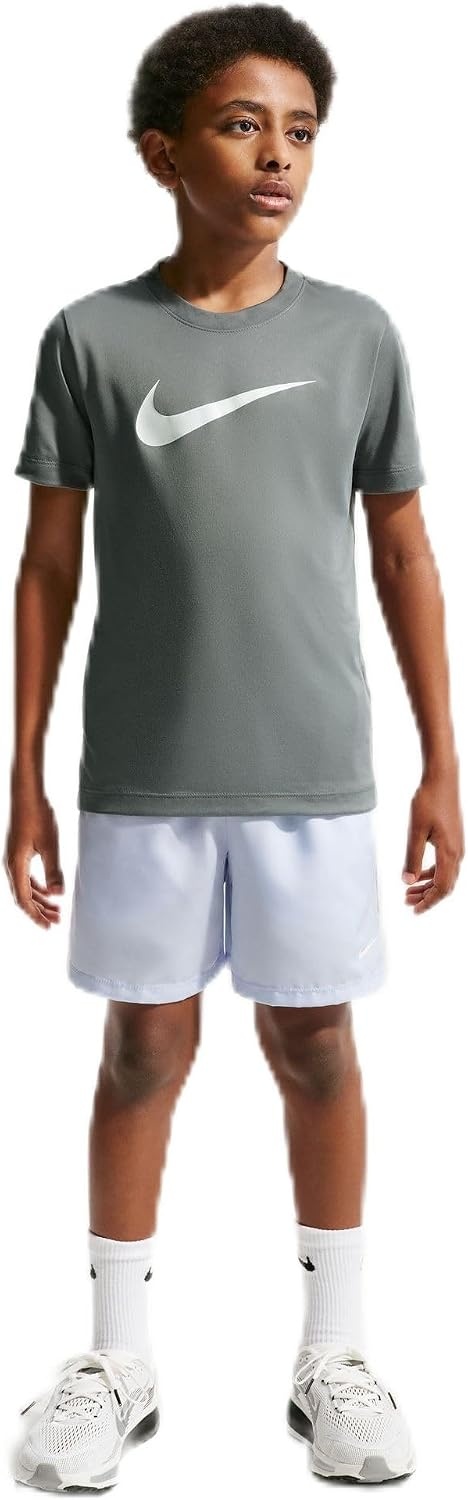 image:imageNike Big Kids Legend DriFIT TShirt Large Swoosh Logo Boys and GirlsSmoke Grey