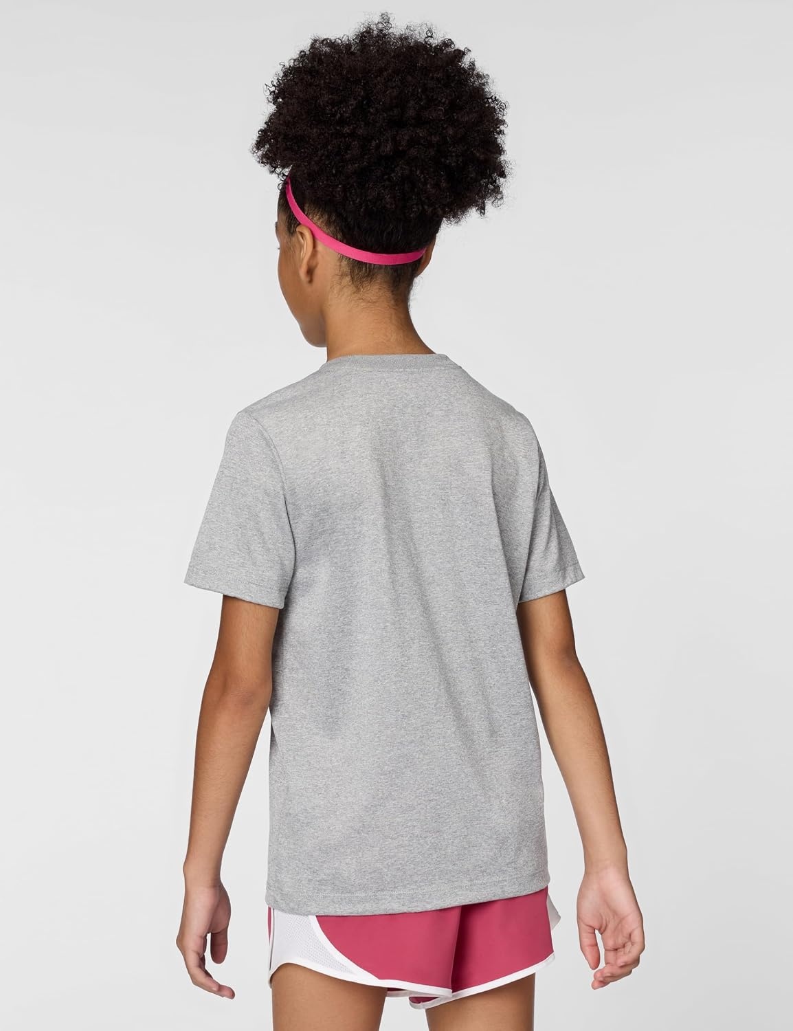 image:imageNike Big Kids Legend DriFIT TShirt Large Swoosh Logo Boys and GirlsTumbled GreyFlat SilverHeather