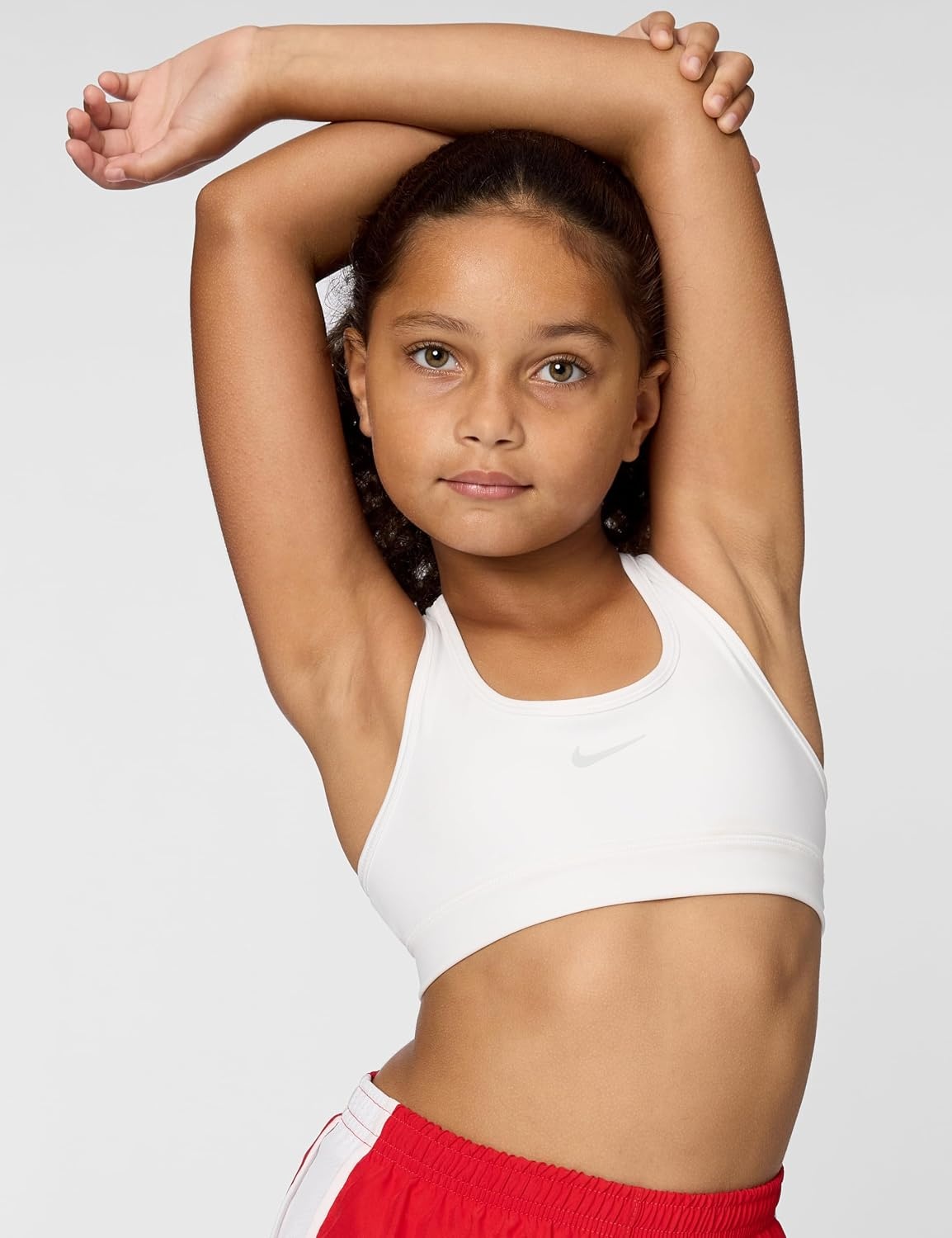 image:imageNike Girls Swoosh Sports BraWhitePure Platinum
