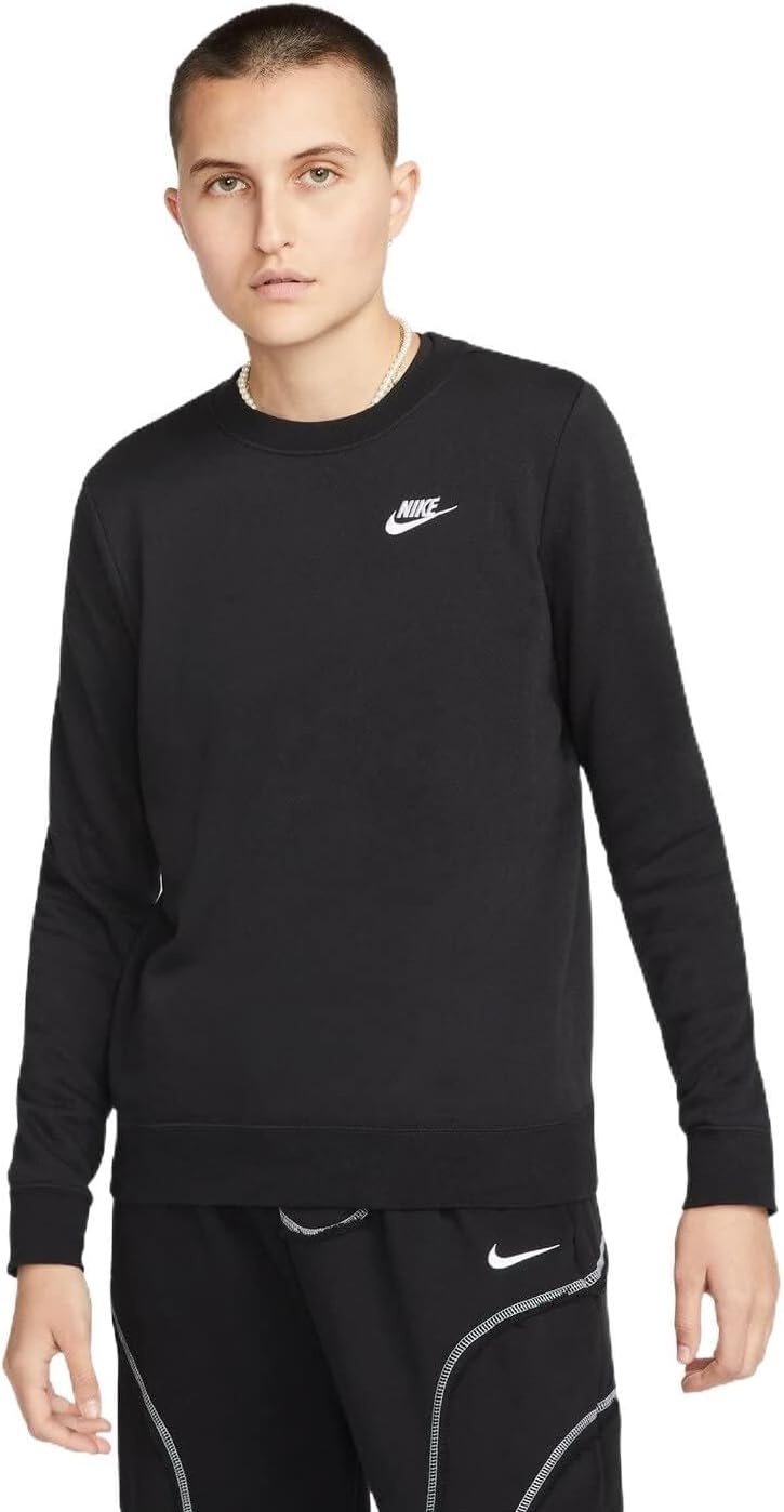 image:imageNike Womens Sportswear Club Fleece CrewNeck SweatshirtBlackWhite