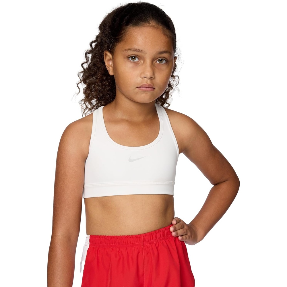image:imageNike Girls Swoosh Sports BraWhitePure Platinum