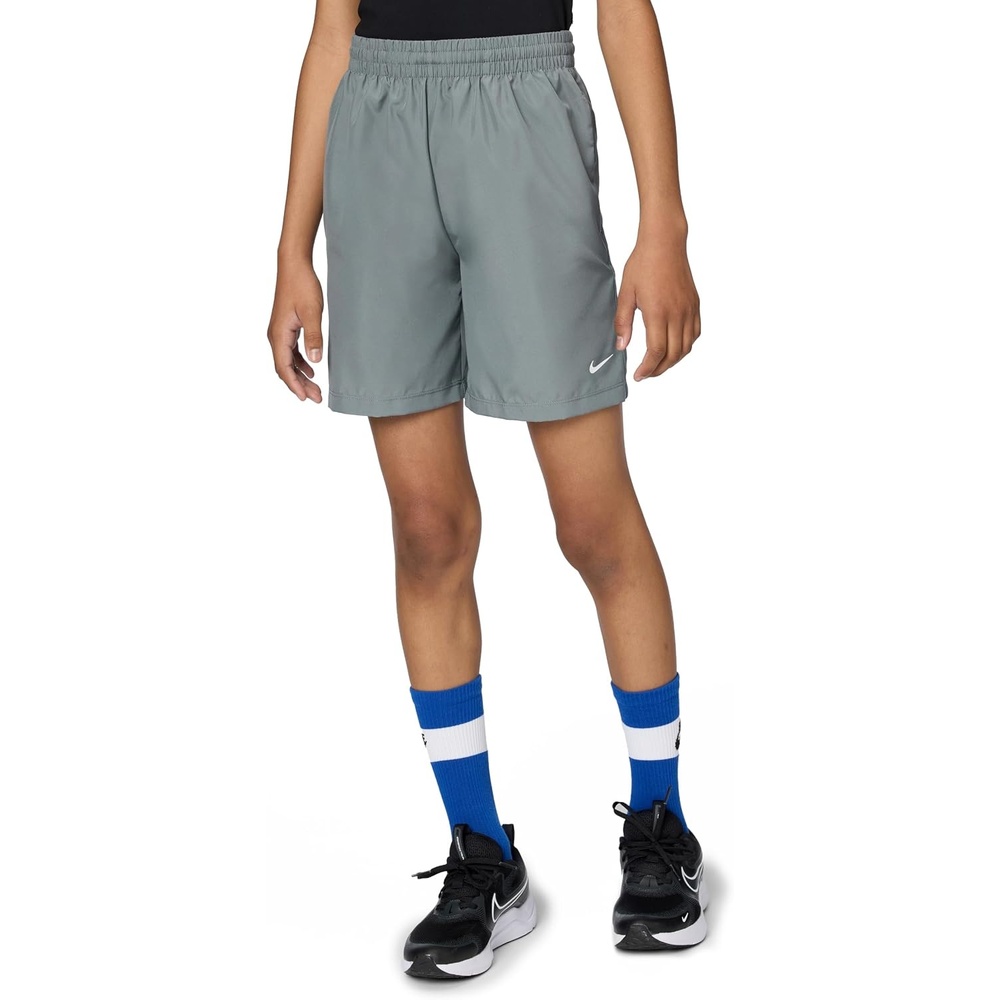 image:imageNike Unisex Big Kids Multi DriFIT Training Shorts Boys and GirlsSmoke GreyWhite