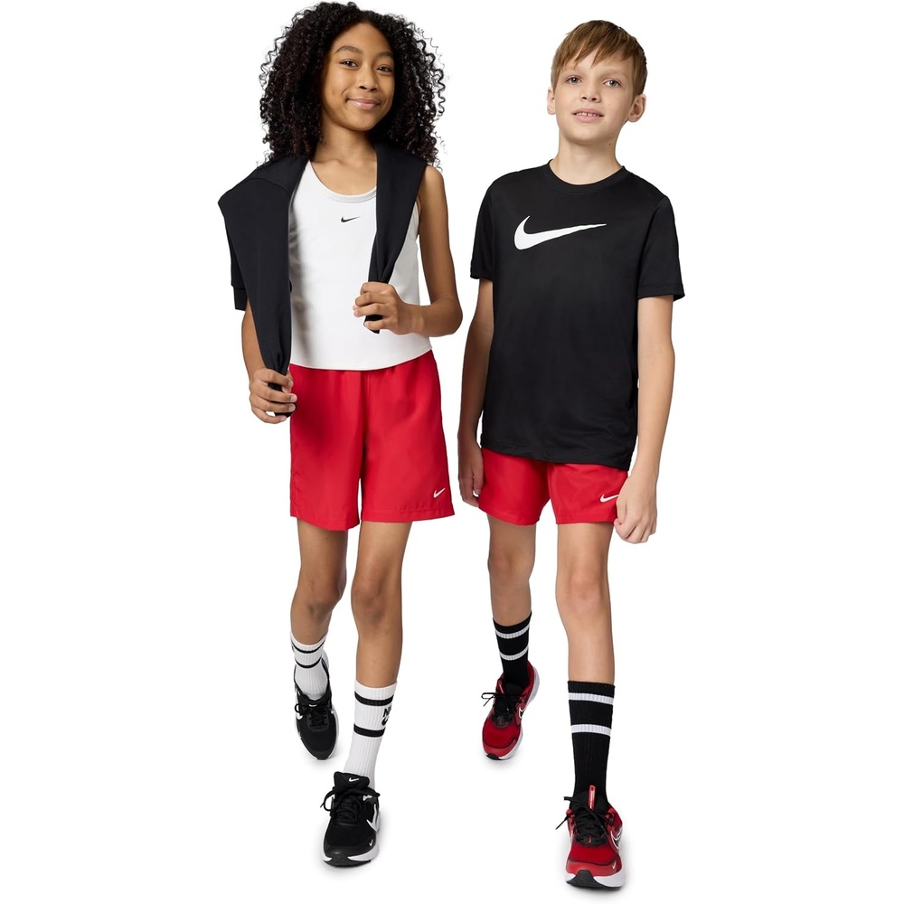 image:imageNike Unisex Big Kids Multi DriFIT Training Shorts Boys and GirlsUniversity RedWhite