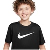Nike Big Kids’ Legend Dri-FIT T-Shirt (Large Swoosh Logo) – Boys and Girls(Black)