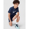 Nike Big Kids’ Legend Dri-FIT T-Shirt (Large Swoosh Logo) – Boys and Girls(Midnight Navy)
