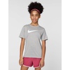 Nike Big Kids’ Legend Dri-FIT T-Shirt (Large Swoosh Logo) – Boys and Girls(Tumbled Grey/Flat Silver/Heather)