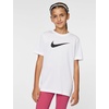 Nike Big Kids’ Legend Dri-FIT T-Shirt (Large Swoosh Logo) – Boys and Girls(White)