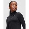 Nike Girls’ Dri-FIT Long-Sleeve 1/4-Zip Top(Black/White)