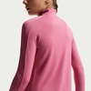 Nike Girls’ Dri-FIT Long-Sleeve 1/4-Zip Top(Peony/White)