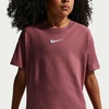 Nike Girls’ Sportswear Essential Boyfriend T-Shirt(Pink Smoke)