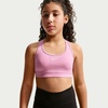 Nike Girls’ Swoosh Sports Bra(Pink Rise/White)