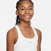 Nike Girls’ Swoosh Sports Bra(White/Pure Platinum)