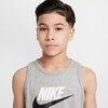 Nike Kids Tank Top (Little Kid/Big Kid)(Dark Grey Heather/Black)