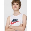 Nike Kids Tank Top (Little Kid/Big Kid)(White/Obsidian)