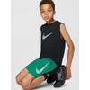 Nike Unisex Big Kids’ Multi Dri-FIT Training Shorts (Large Swoosh Logo) – Boys and Girls(Malachite/White)
