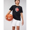 Nike Unisex Big Kids’ Multi Dri-FIT Training Shorts (Large Swoosh Logo) – Boys and Girls(White/Black)