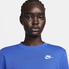 Nike Women’s Sportswear Club Fleece Crew-Neck Sweatshirt(Game Royal/White)