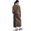 Nike Women’s Sportswear Club Fleece Crew-Neck Sweatshirt(Mink Brown/Heather/White)