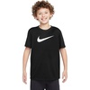 Nike Big Kids’ Legend Dri-FIT T-Shirt (Large Swoosh Logo) – Boys and Girls(Black)