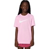 Nike Big Kids’ Legend Dri-FIT T-Shirt (Large Swoosh Logo) – Boys and Girls(Pink Rise)