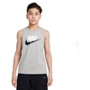 Nike Kids Tank Top (Little Kid/Big Kid)(Dark Grey Heather/Black)