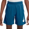 Nike Unisex Big Kids’ Multi Dri-FIT Training Shorts (Large Swoosh Logo) – Boys and Girls(Green Abyss/White/White/(Plus))