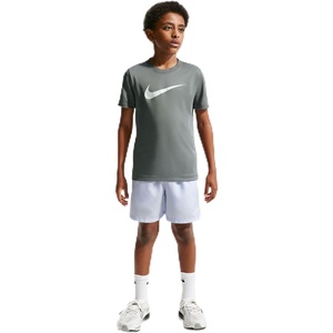 Nike Big Kids’ Legend Dri-FIT T-Shirt (Large Swoosh Logo) – Boys and Girls(Smoke Grey)
