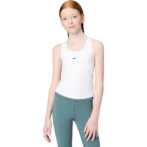 Nike Girls’ One Fitted Dri-FIT Tank Tops(White/Black)