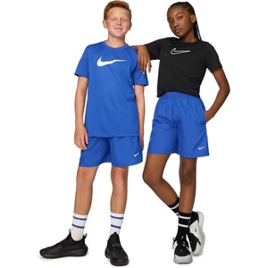 Nike Unisex Big Kids’ Multi Dri-FIT Training Shorts – Boys and Girls(Game Royal/White)