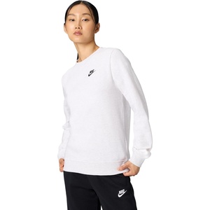 Nike Women’s Sportswear Club Fleece Crew-Neck Sweatshirt(Birch Heather/Black)