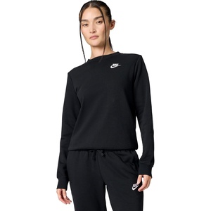 Nike Women’s Sportswear Club Fleece Crew-Neck Sweatshirt(Black/White)